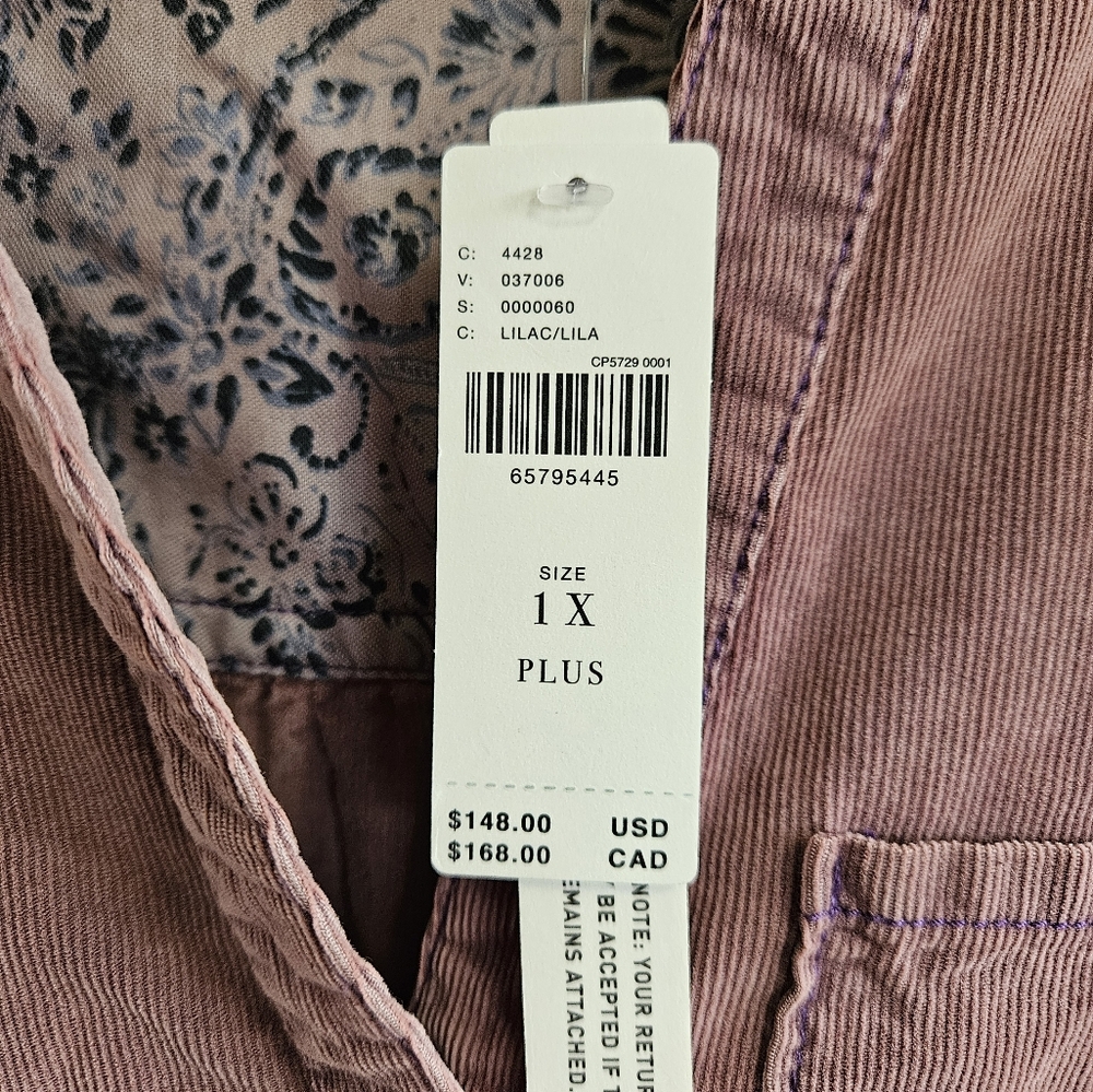 NWT Pilcro ( Anthropology) flounced corduroy pink mini dress Size 1X - Picture 2 of 11